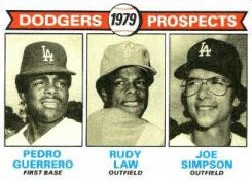 1979 Topps Baseball Cards      719     Pedro Guerrero/Rudy Law/Joe Simpson RC